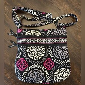 Vera Bradley Triple Zip Hipster Crossbody Bag - Canterberry Magenta